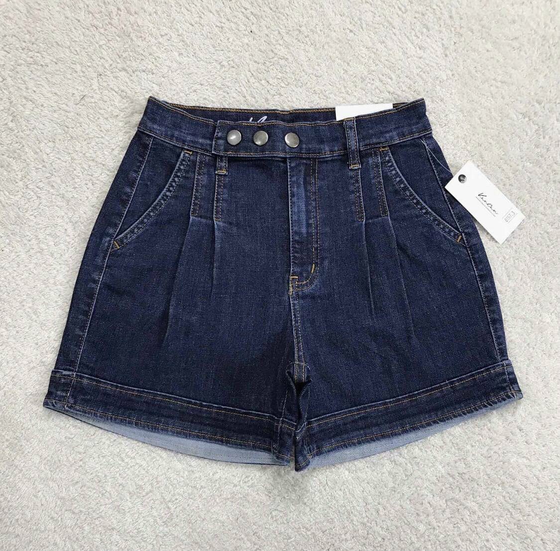 [HCM]QUẦN SHORT JEANS NỮ LƯNG CAO TÚI XÉO