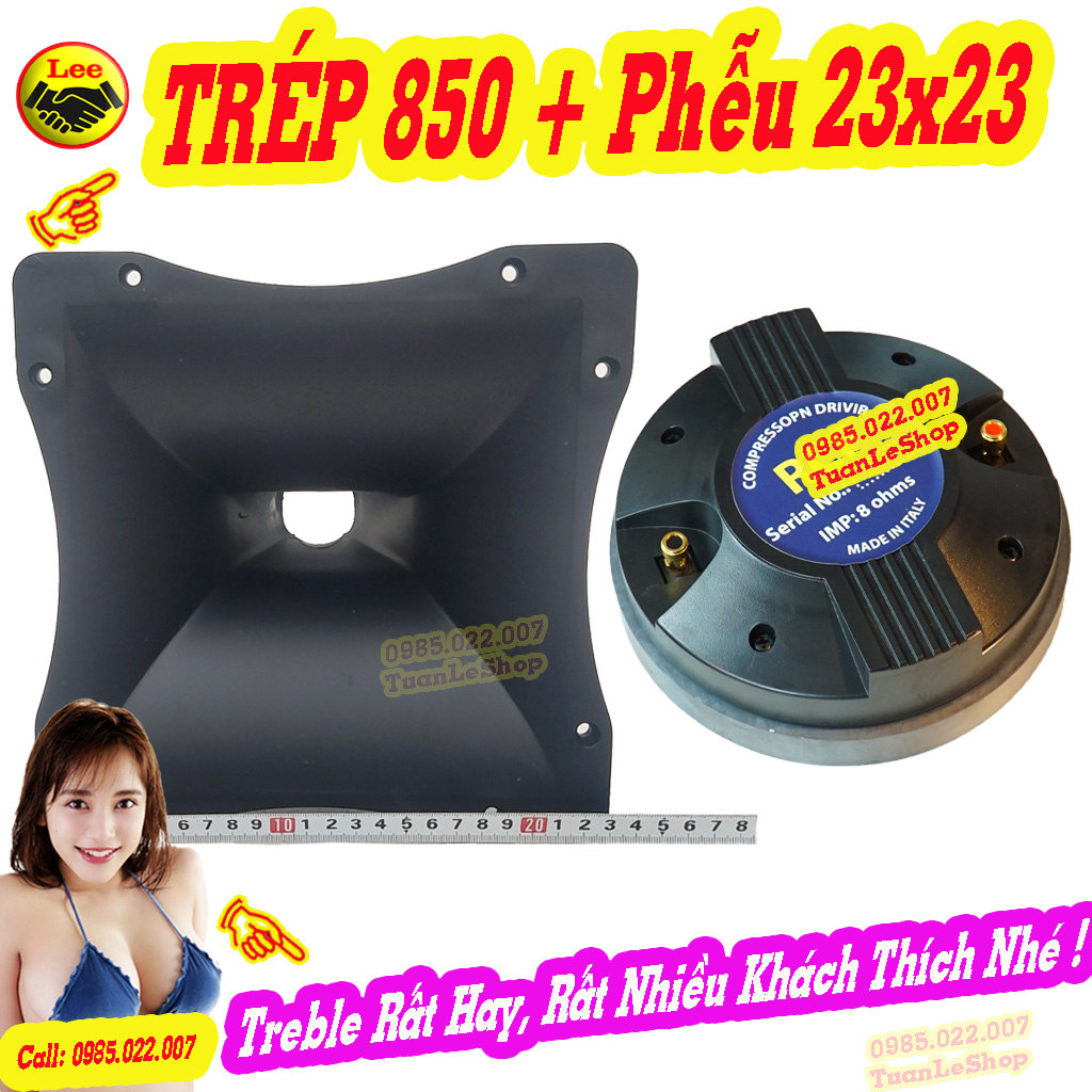 COMBO 02 LOA TREBLE THUMPER + 02 PHỄU 11 X 28 + TẶNG 02 TỤ 2.2