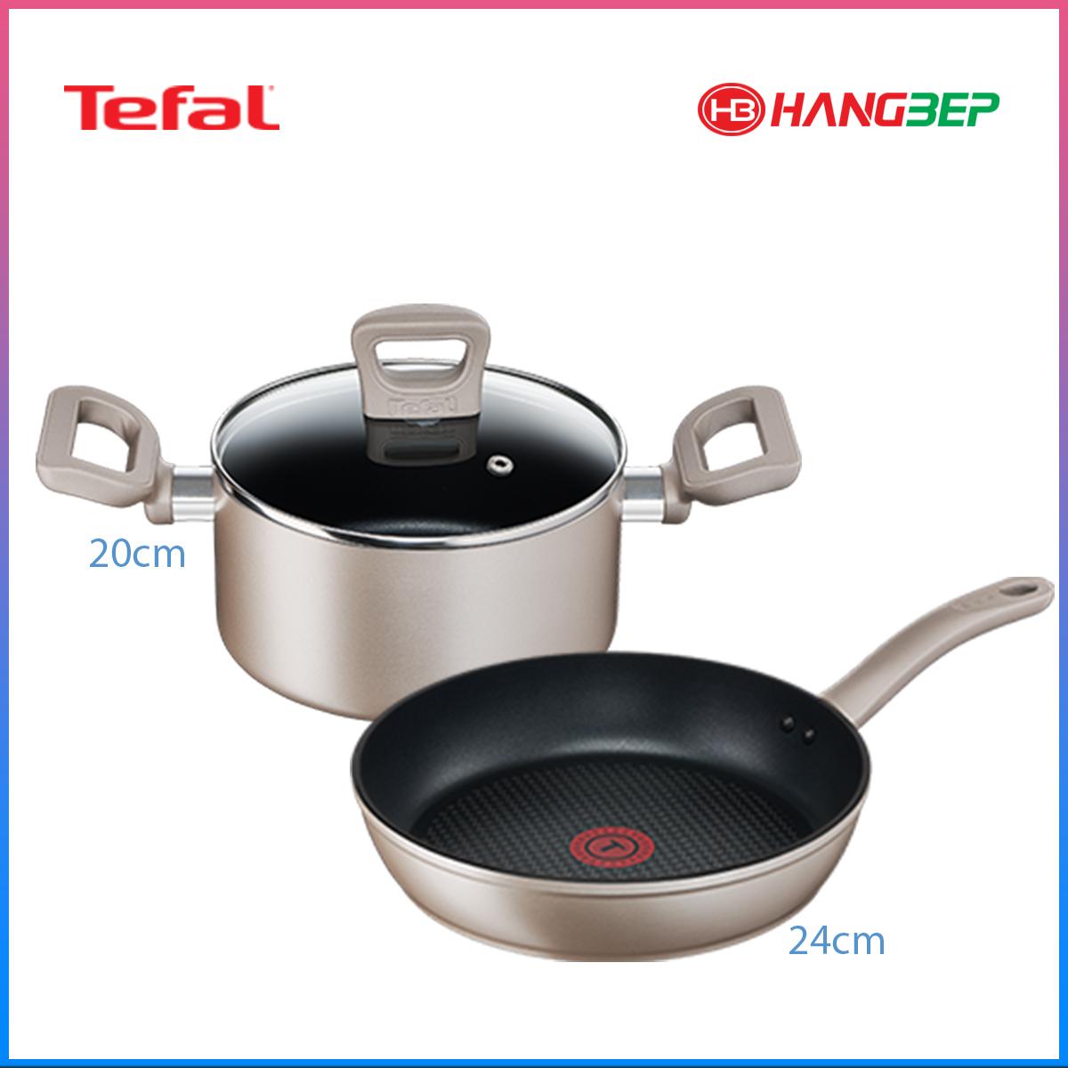 Bộ đôi Nồi 20cm Chảo 24cm Tefal Sensations