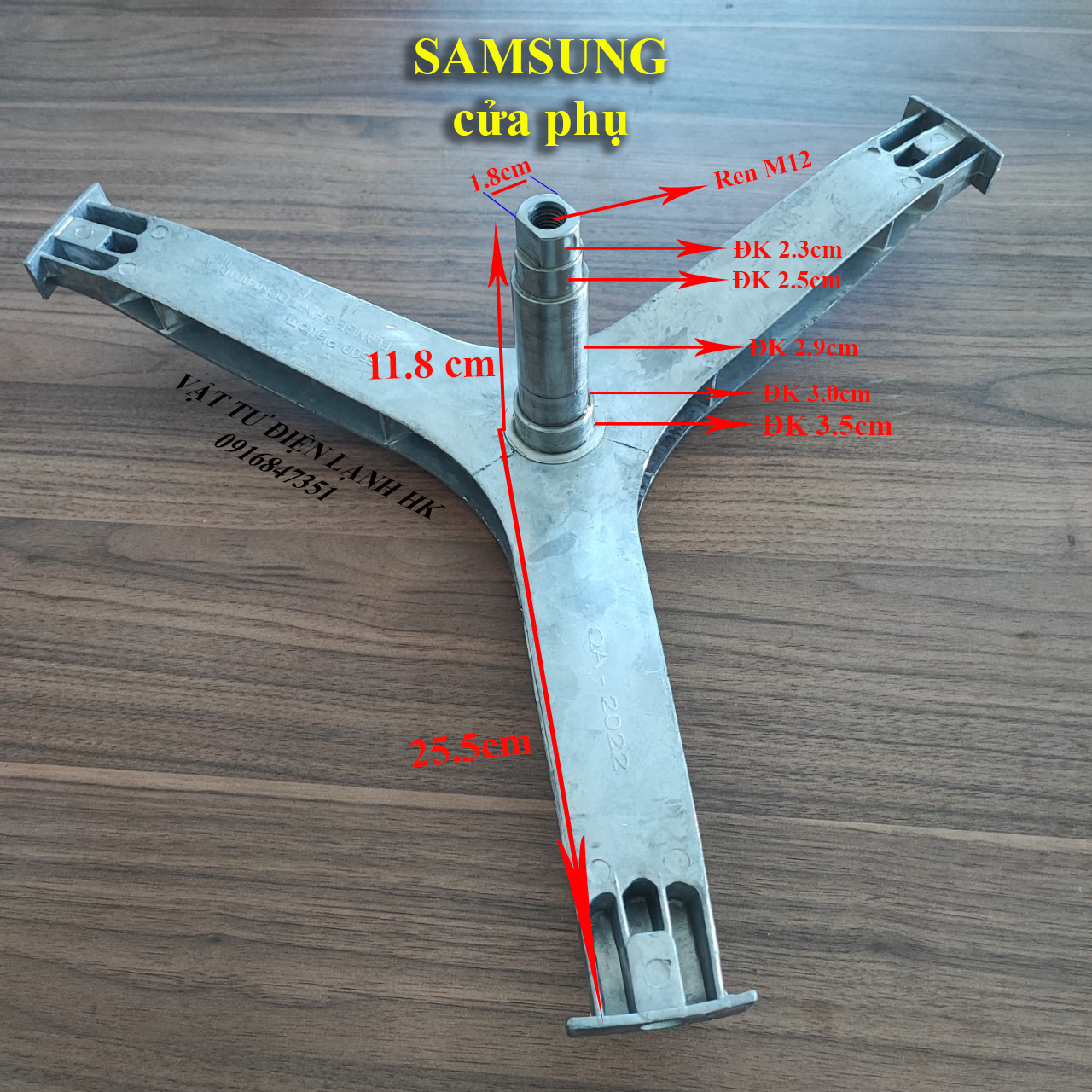 Trục càng ba chạc máy giặt samsung lồng ngang cửa phụ j5 k5 j6 k6 ww85j42g0bx/sv 8.5kg chảng 3 mg cửa trước sámung
