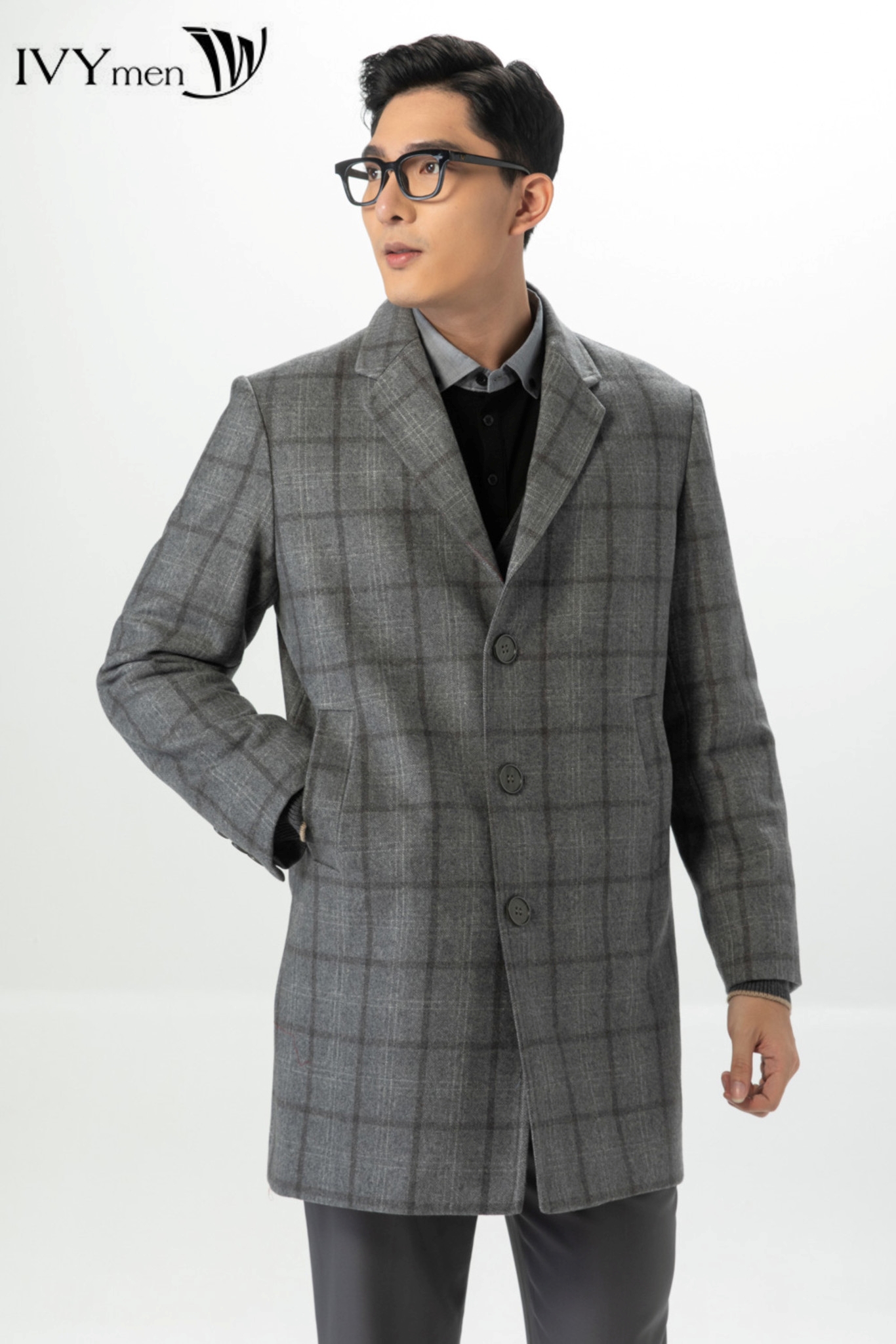 Áo khoác dạ dáng dài IVY moda MS 71E3076