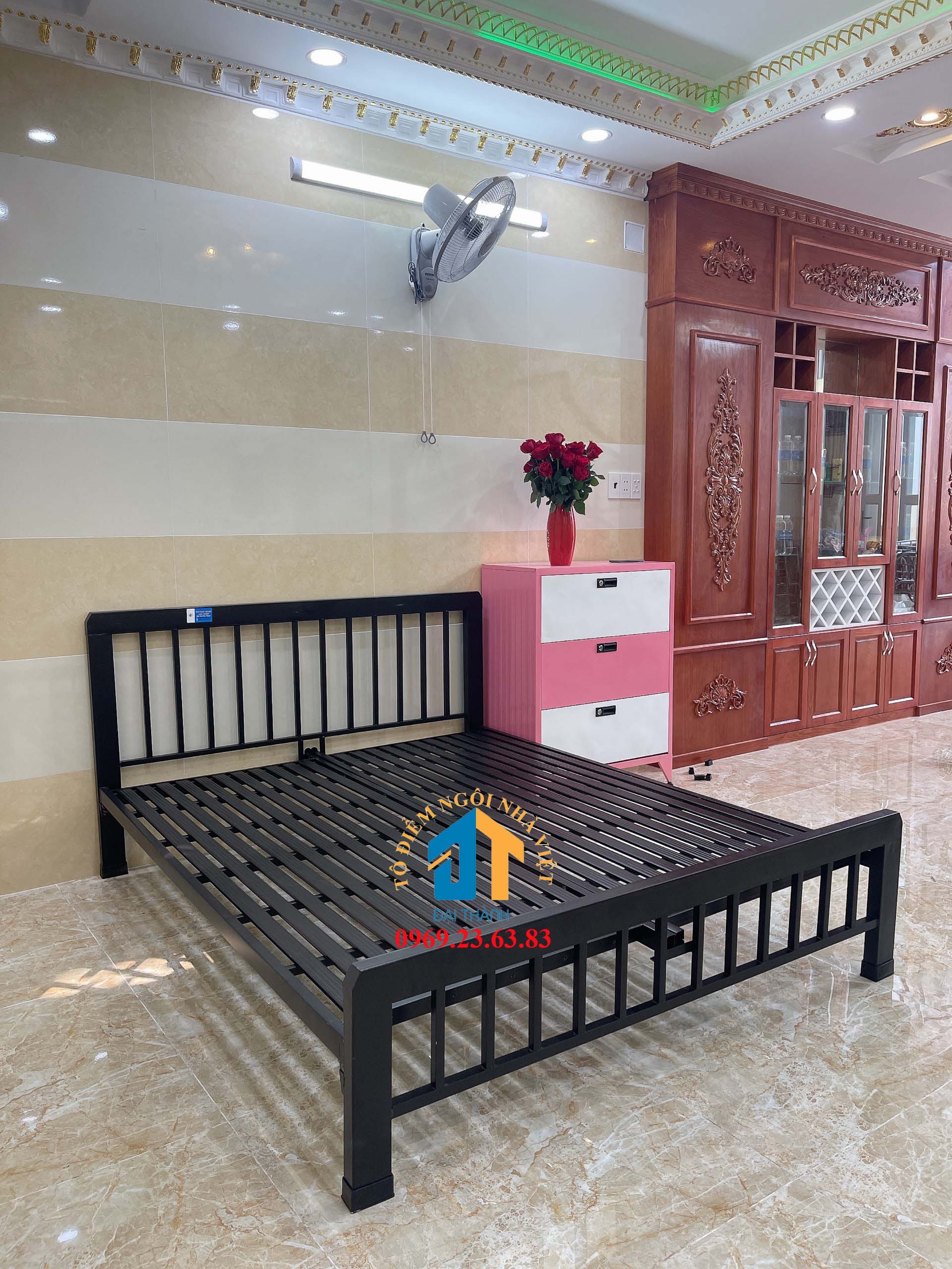 Giường sắt mỹ nghệ ĐẠI THÀNH 01