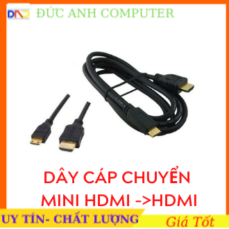 Cáp chuyển mini hdmi ra hdmi dài 1m5- , mini hdmi to hdmi hd 1080