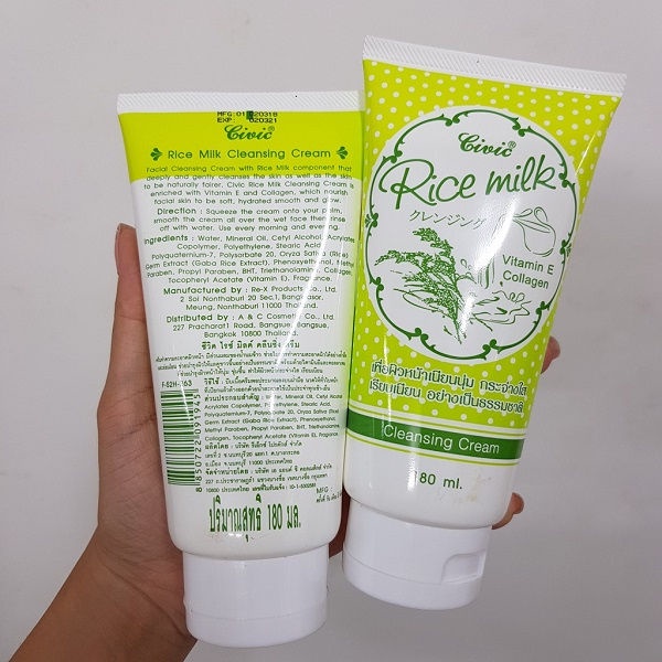 Sữa rửa mặt gạo Civic Rice milk Thái Lan 180g