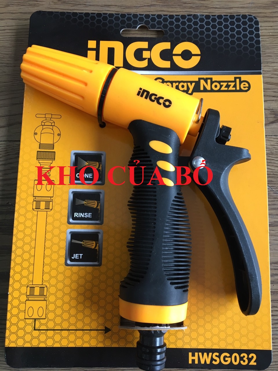 Vòi phun xịt rữa tưới cây chỉnh tia đa năng INGCO HWSG032