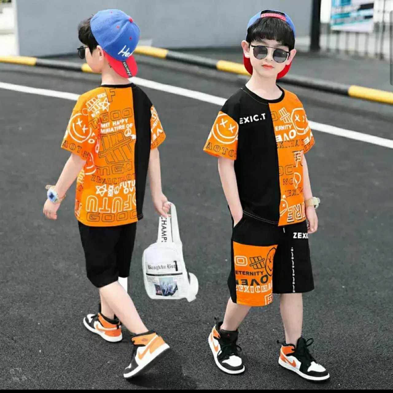 [SIZE NHỎ + ĐẠI+CỒ] SÉT BỘ THUN MẶC NHÀ BÉ TRAI MẶC NHÀ IN CHỮ