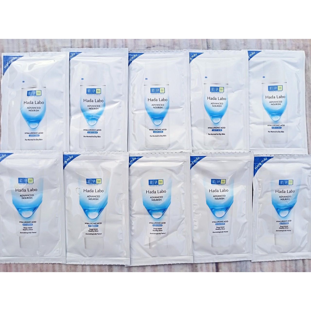 10 gói Kem rửa mặt dưỡng ẩm Hada labo (Mẫu thử gói mini 3g)