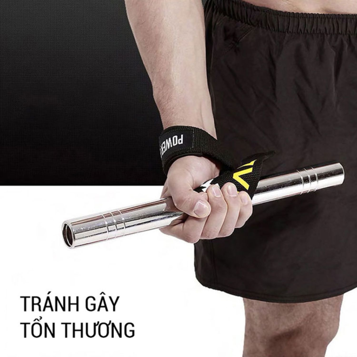 Dây kéo lưng - Deadlift GYM Cao Cấp  Aolikes 7637 (1 Đôi )