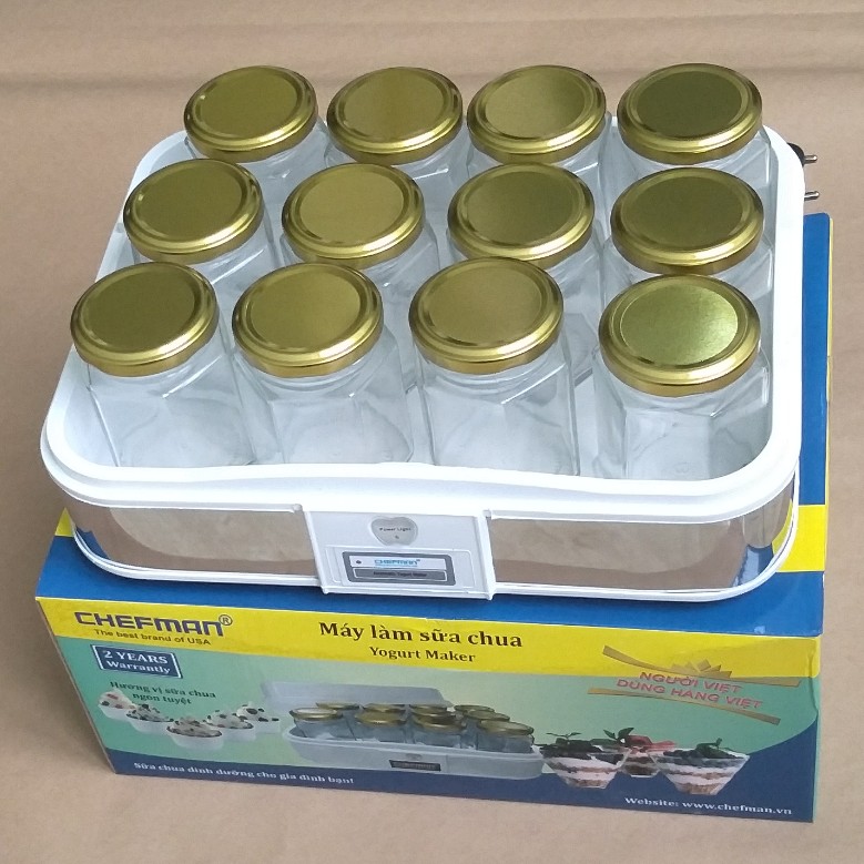 Máy làm sữa chua Chefman 12 cốc thủy tinh