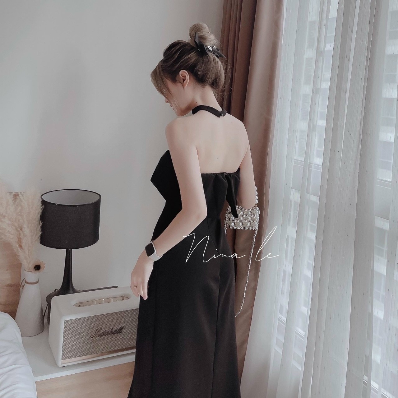 Váy đầm nữ cúp ngực (có mút) xếp ly eo xẻ tà (có lót quần, kèm vòng cổ) cực đẹp