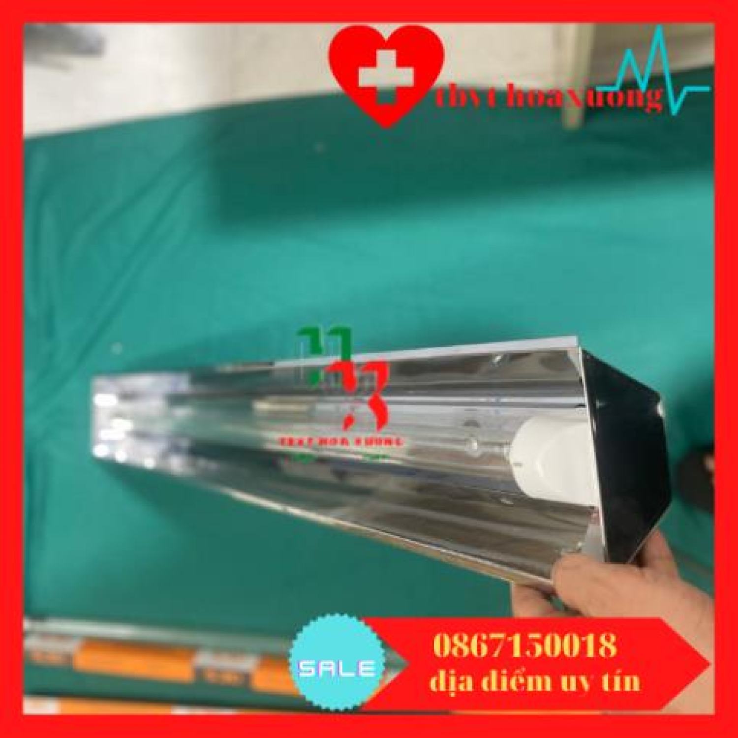 Đèn UV Đèn Cực Tia Tím Diệt Khuẩn Không Khí [COMBO Máng + Bóng UV 90cm ]