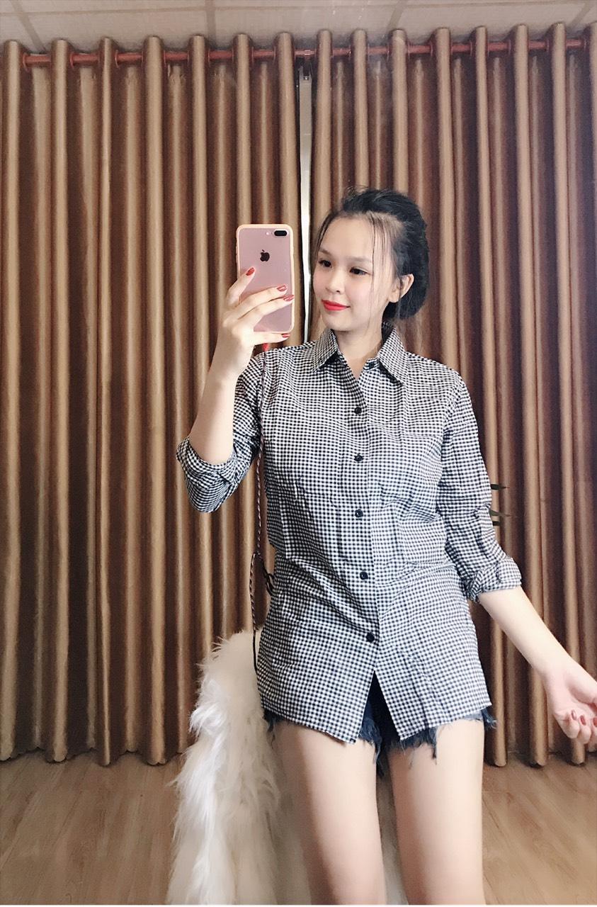 ÁO SƠ MI FOME ĐẸP HÌNH THẬT 100%  SỌC NHÍ NHỎ 1