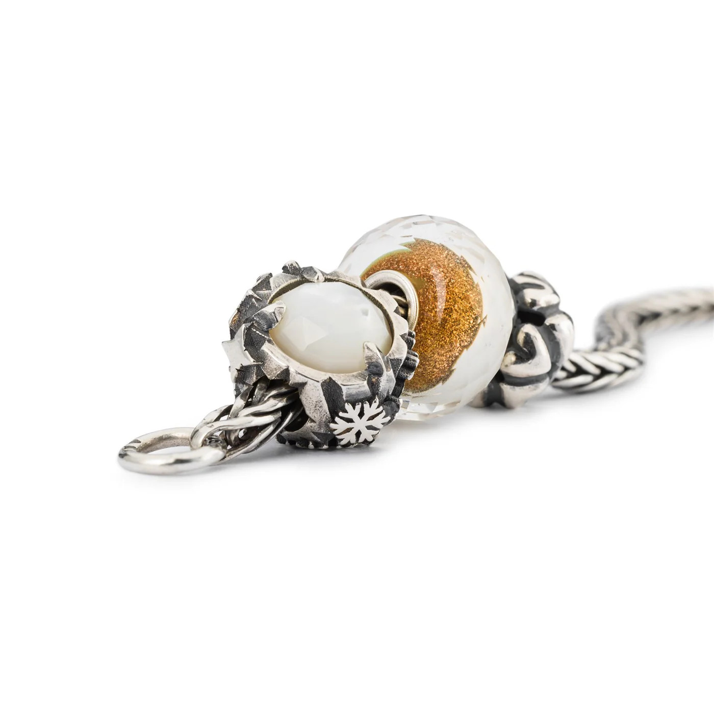 Trollbeads bead Bạc cao cấp Snowball Bead - Winter 2022