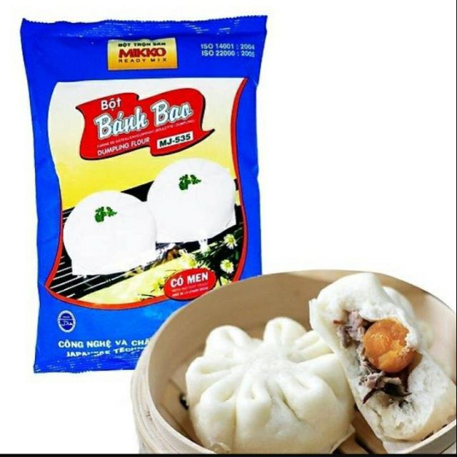 Bột bánh bao mikko trộn sẵn có gói men