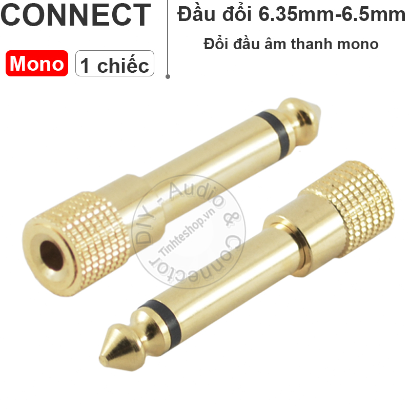 Audio 3.5mm mono Male to 6.5mm mono Female adapter (1PCS)
