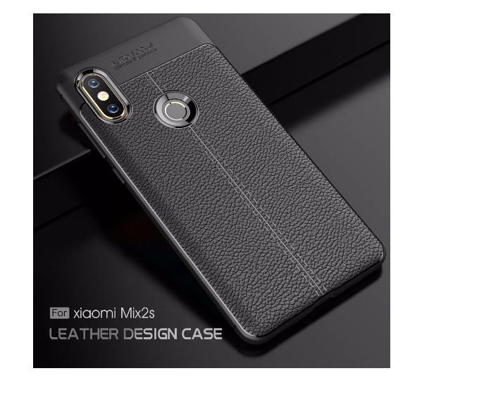 Ốp lung silicon dẻo vân da cho Xiaomi Mi mix 2s