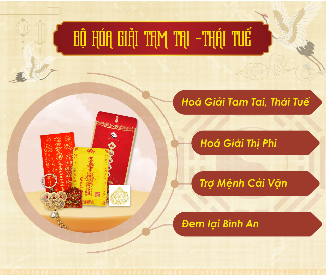 Bộ thái tuế cải vận giáp thìn 2024 phong thủy tam nguyên