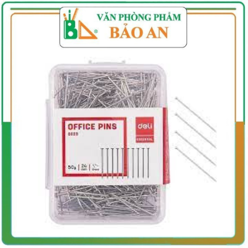 Đinh ghim Deli 0023 là sản phẩm dùng để ghim bảng ghim giấy...