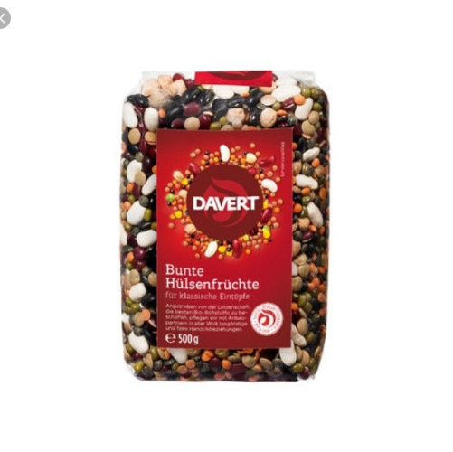 Hạt tổng hợp các loại đậu hữu cơ Davert (500g)