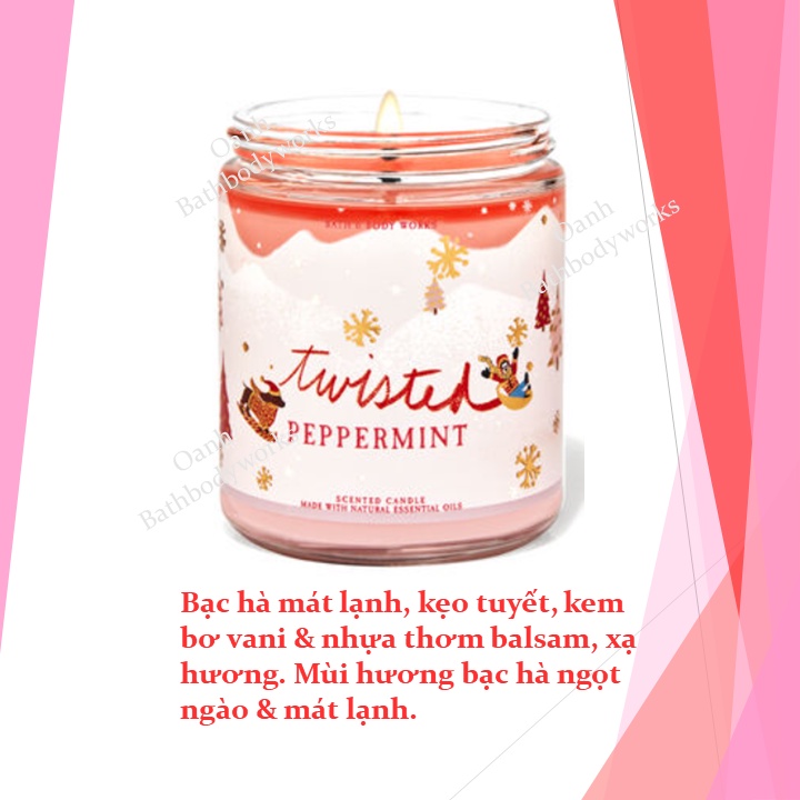 [Đủ mùi] Nến thơm 1 bấc Bath & Body Works (Auth)