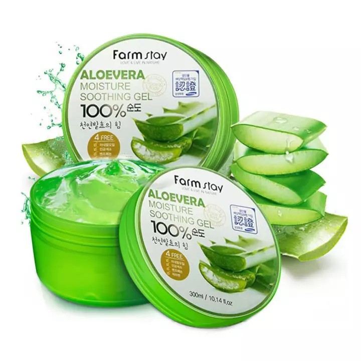 Gel lô hội làm đẹp đa công dụng farm stay aloe soothing 100% gel 300ml