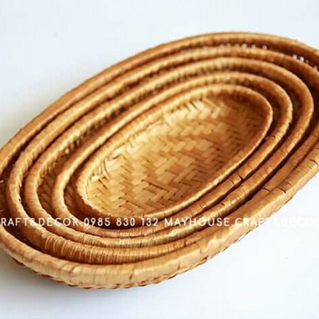 Mẹt tre hình oval 8*18cm
