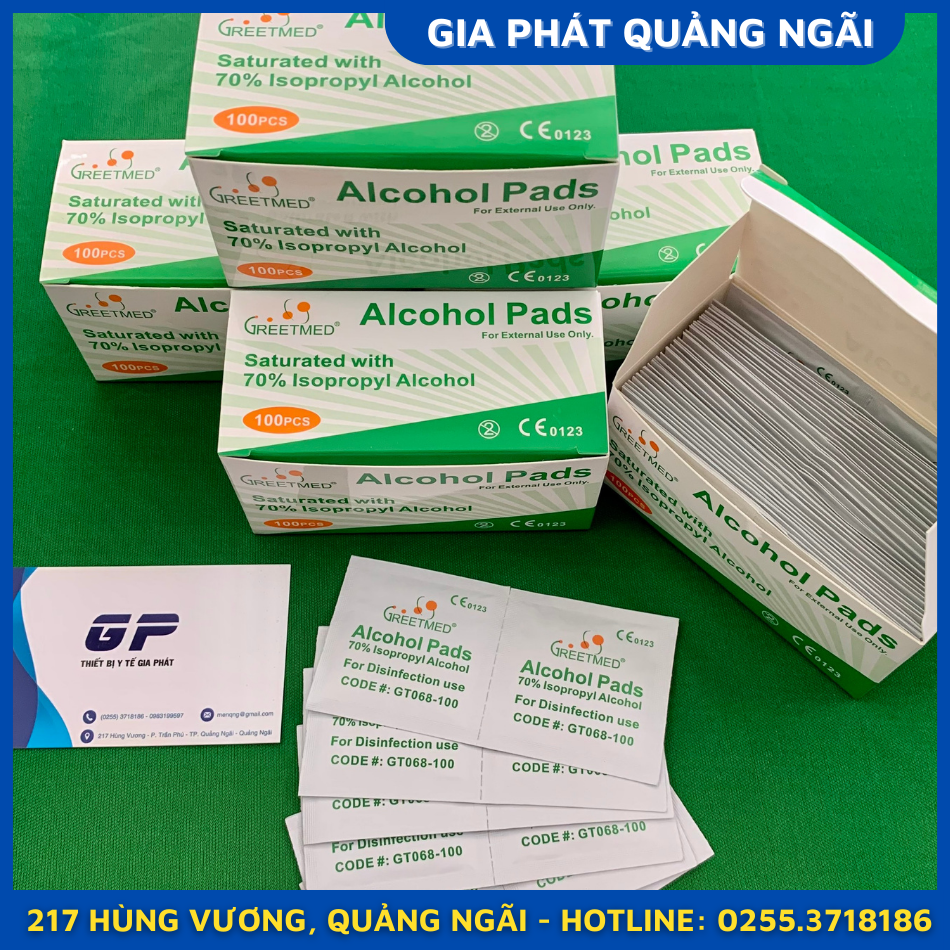 Gạc tẩm sẵn cồn 70 độ bông cồn sát khuẩn nhanh alcohol pads đường huyết