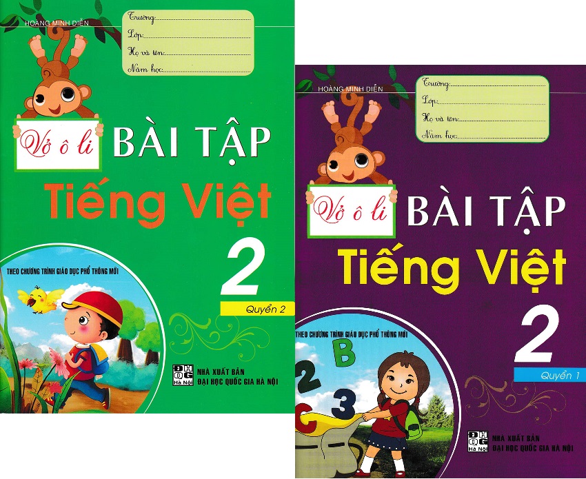 [HCM]Combo Vở Ô Li Bài Tập Thực Hành Tiếng Việt Lớp 2 (Tập 1 + Tập 2)