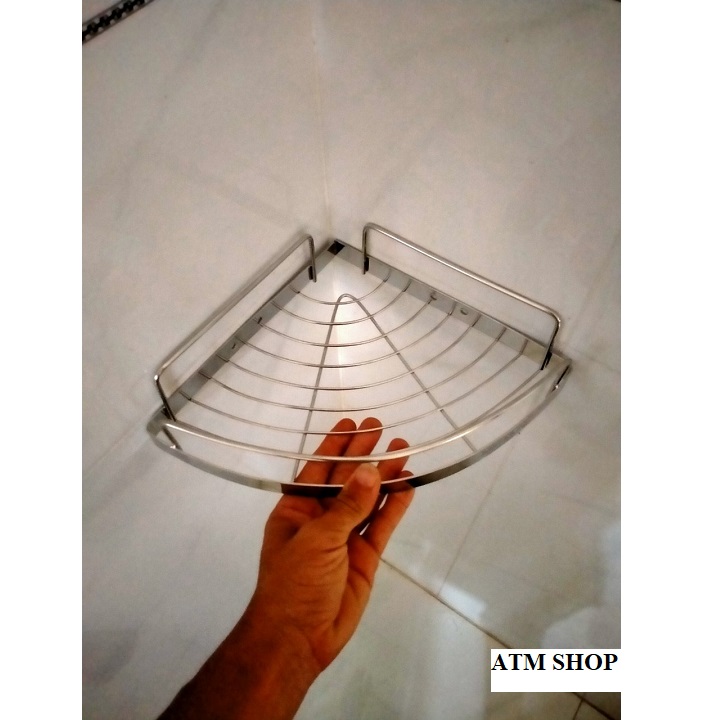 KỆ GÓC NHÀ TẮM  ĐƠN INOX 304
