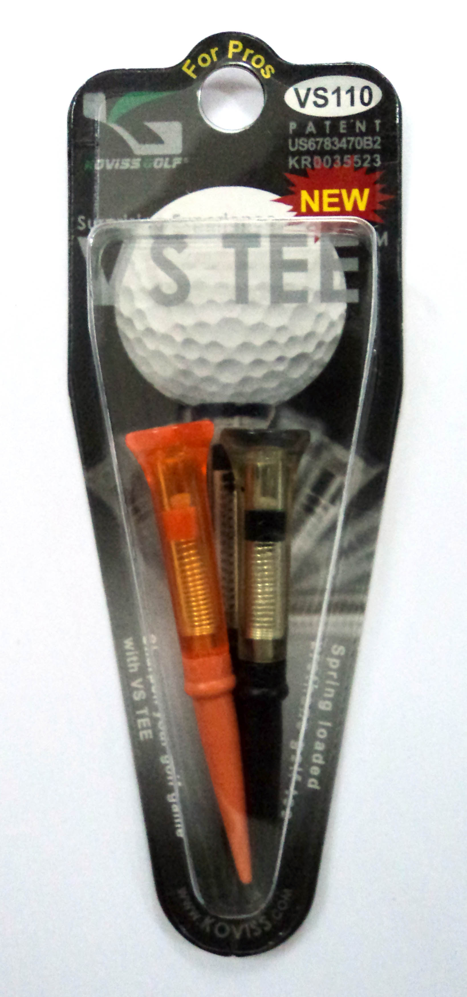 TEE GOLF NHỰA 76MM LÒ XO XOAY 360º CÓ 2 NGẤN VS110 KOREA | KOVISS