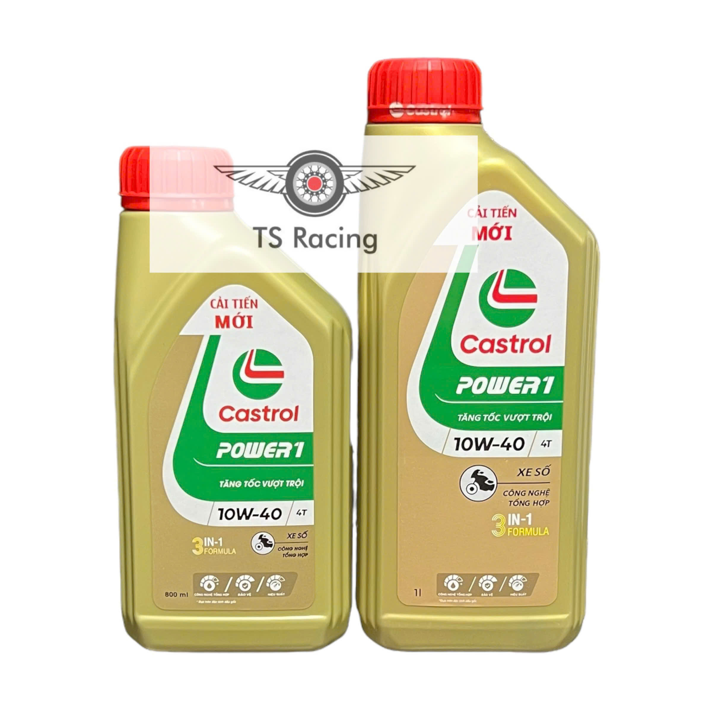 Nhớt castrol power 1 10w40 0.8l 1.0l chính hãng - xe số