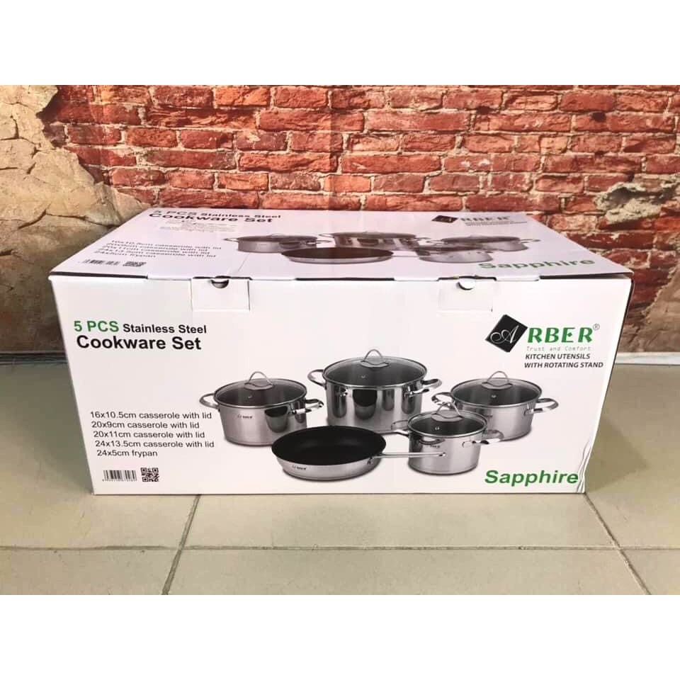 BỘ NỒI INOX ARBER SAPPHIRE