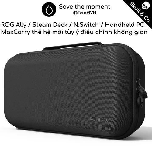 Túi maxcarry thế hệ mới skull & co đựng trọn bộ phụ kiện cho rog ally / steam deck & oled / nintendo switch / handheld pc