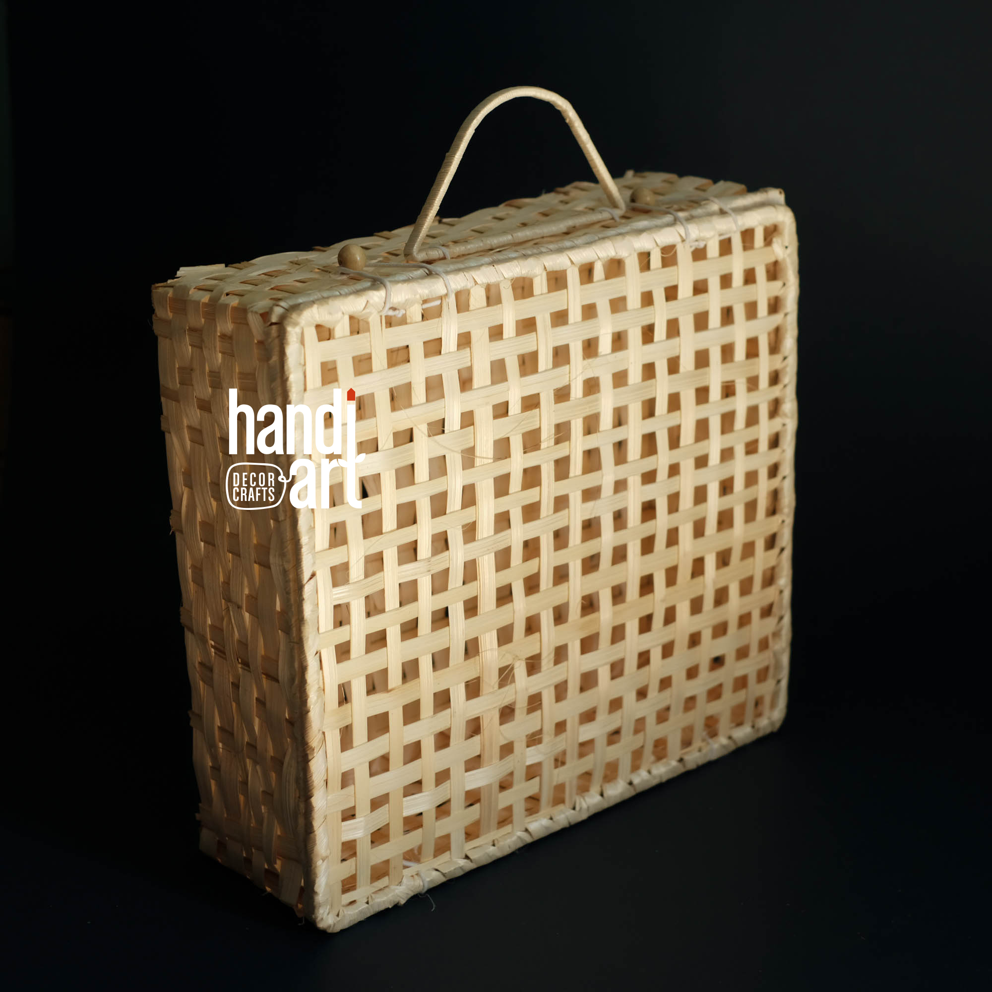 Gift Box bamboo đan-bamboo Square-woven bamboo box(33x30x10cm)