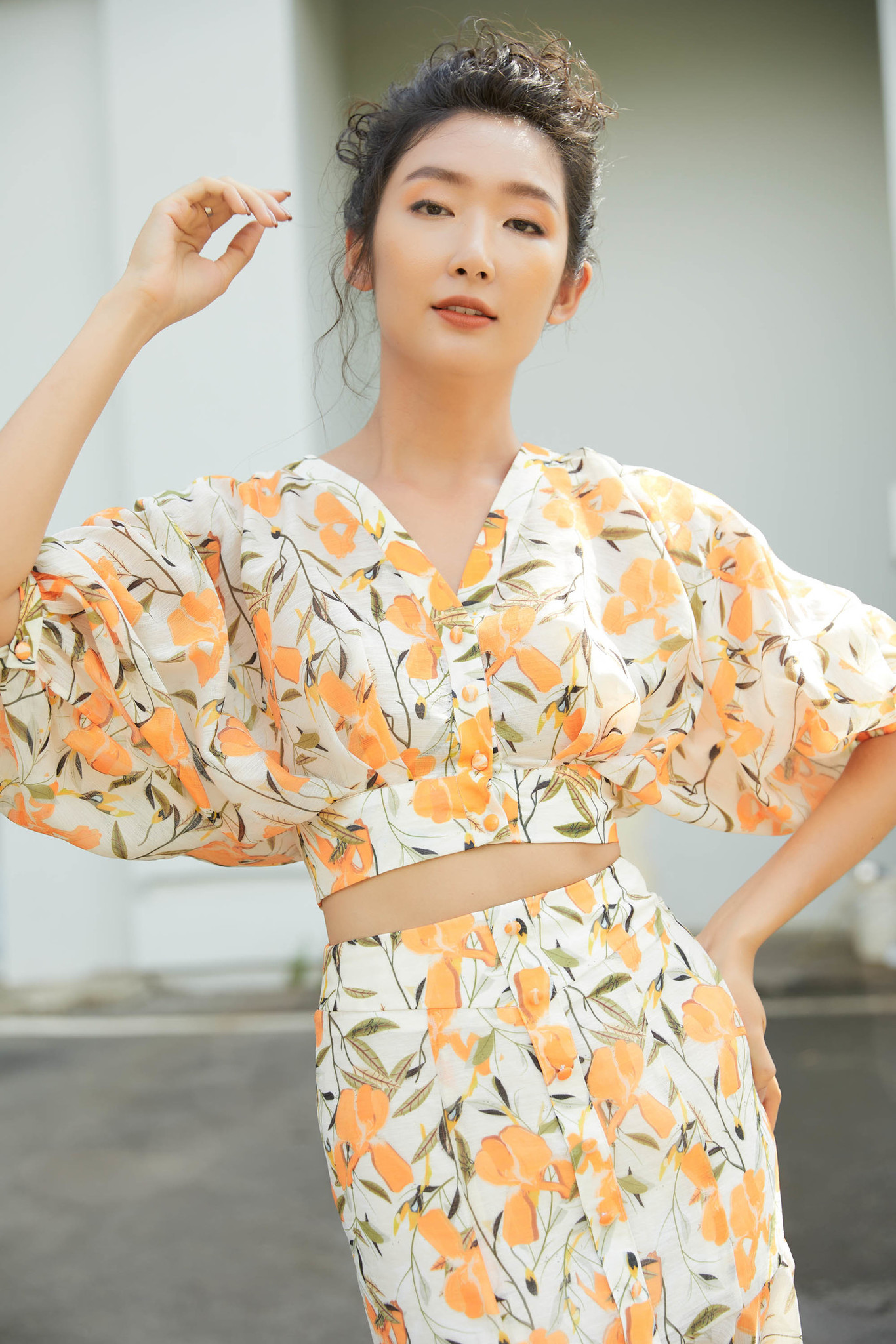 Chân váy đuôi cá họa tiết nữ IVY moda MS 31B8250