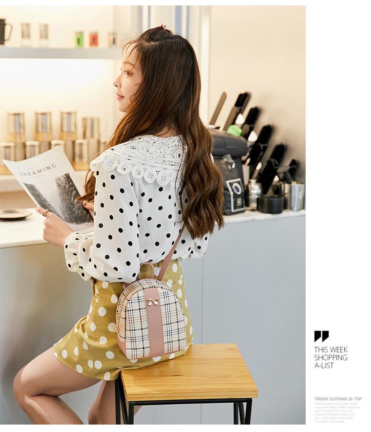 [HCM]Balo nữ mini caro cực dễ thương AT11