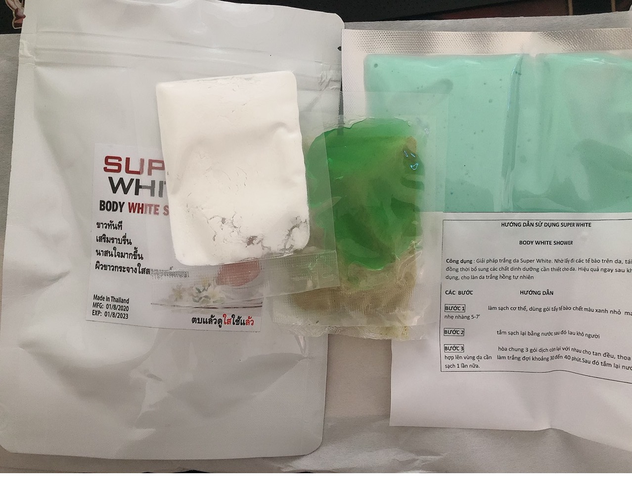 Bộ 2 Bịch Siêu Sữa Tắm Cao Cấp Super White Body Thái Lan