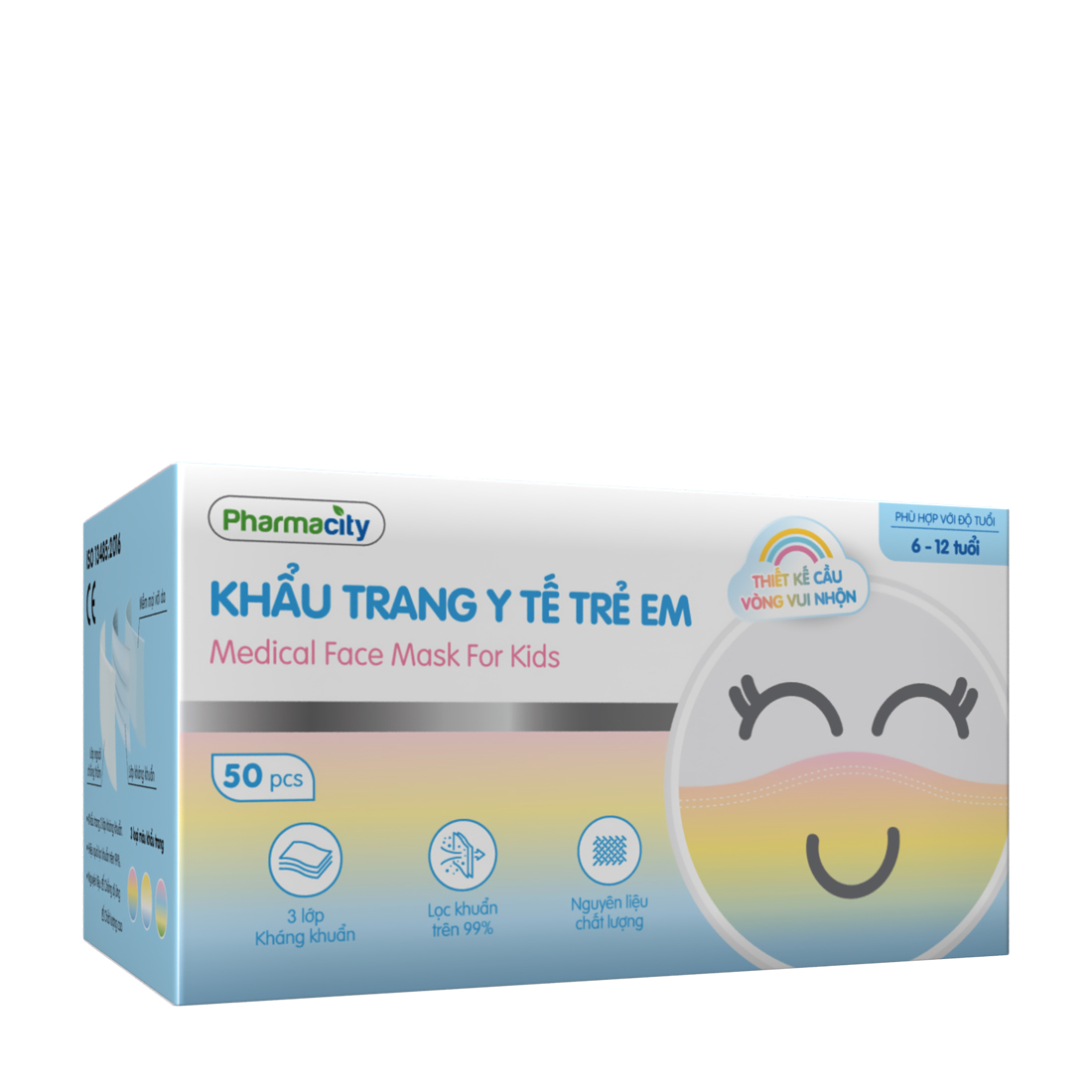 Khẩu trang y tế 3 lớp (50 cái/hộp)
