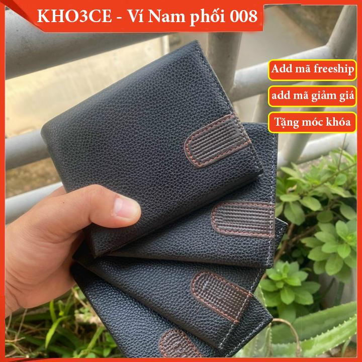 Ví nam xịn cao cấp, ví nam có hộp, ví nam da bò mẫu mới - vn008 - kho3ce