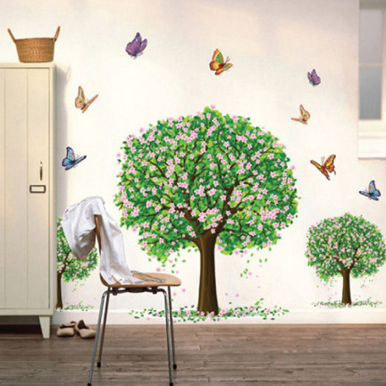 Decal Dán Tường Trang Trí Hình Cây Xanh