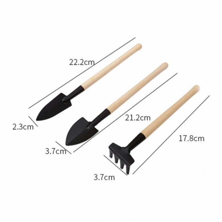 Bộ cuốc xẻng làm vườn mini 3 món