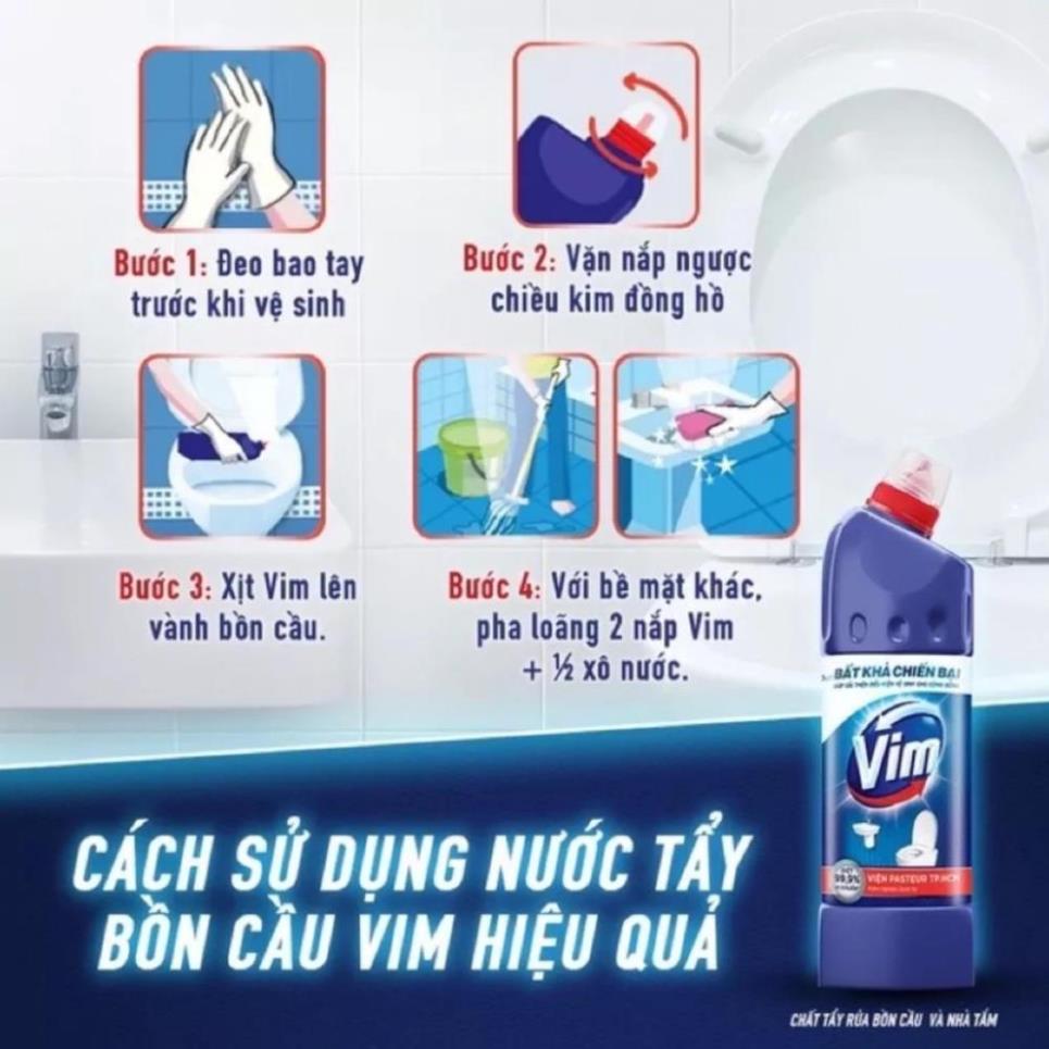 Nước Tẩy Bồn Cầu Diệt Khuẩn Vim (880ml)