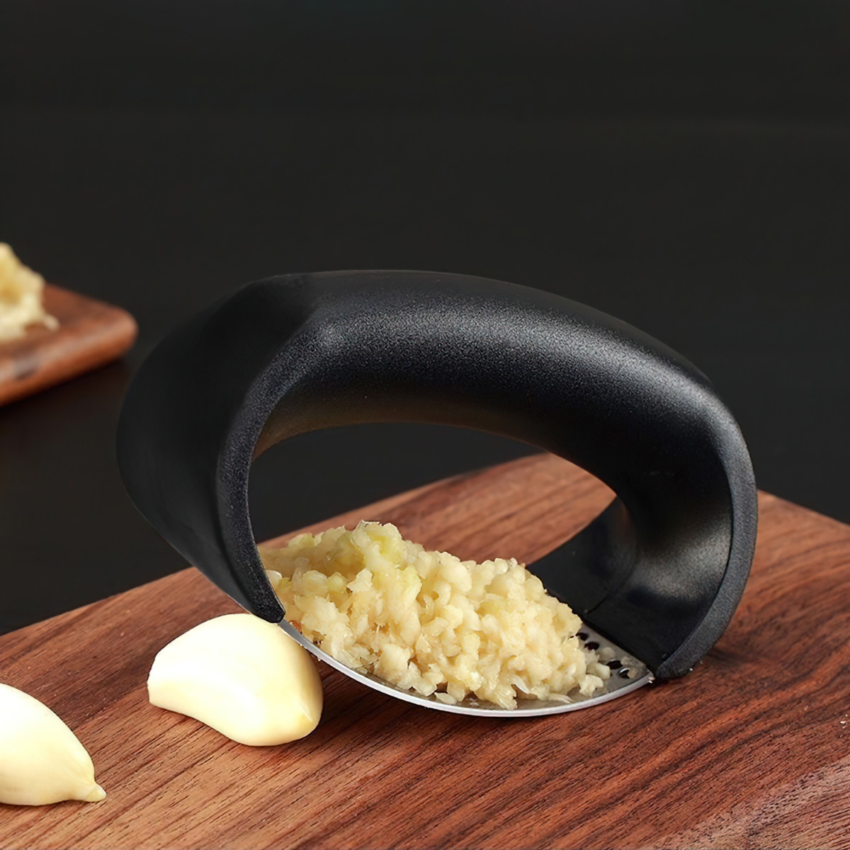 Garlic press, garlic crusher made of stainless steel