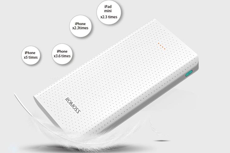 PIN SẠC DỰ PHÒNG 10.000MAH SENSE 10 ROMOSS (TRẮNG)
