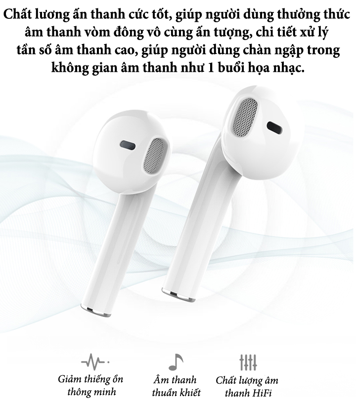 Tai nghe Bluetooth Không Dây i12 TWS Bản Nâng Cấp Chip 5.0, Tai Nghe Không Dây CHẤT LƯỢNG TỐT, Tai Nghe Bluetooth Mini, tai nghe bluetooth không dây bản nâng cấp tai nghe i12, BH uy tín 1 đổi 1