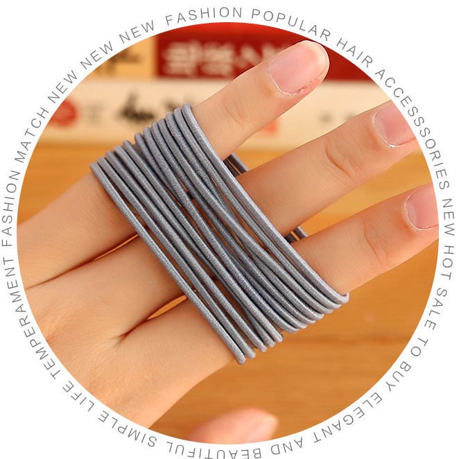 Dây buộc tóc, dây cột tóc phong cách Hàn Quốc túi zip 100 cái