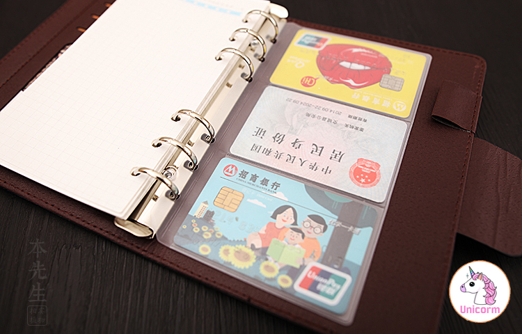 Túi zip đựng sticker và túi đựng thẻ cho sổ còng planner A5