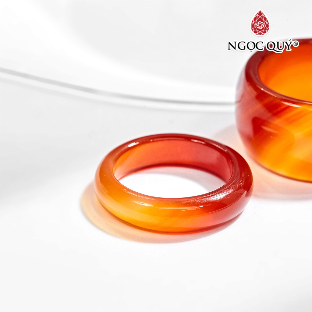 Nhẫn Cặp Nam Nữ Mã Não Đỏ - Ngọc Quý