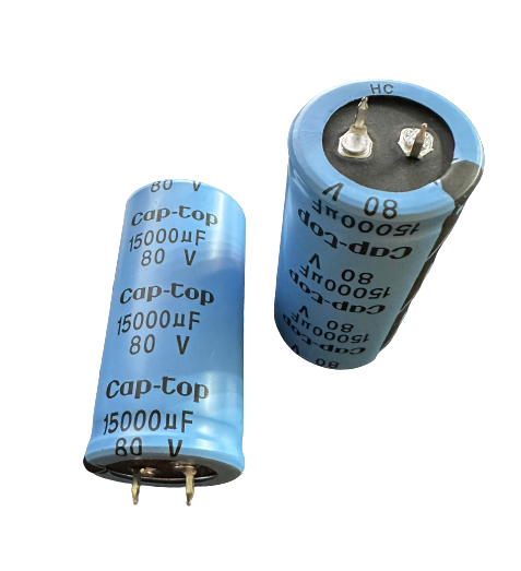 Tụ nguồn audio ampli amply cục đẩy cap-top 80v 15000uf 30x60mm