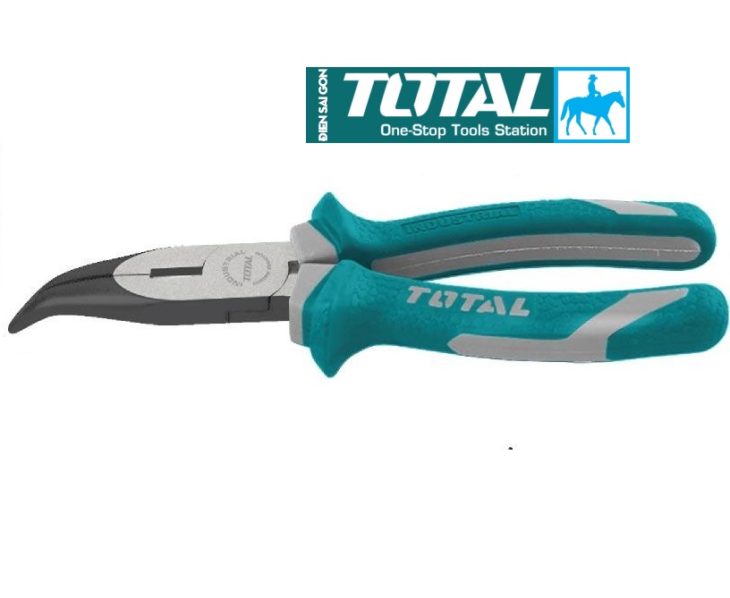 Kìm mũi nhọn mũi cong 6inch Thép CR-V Total THT24616